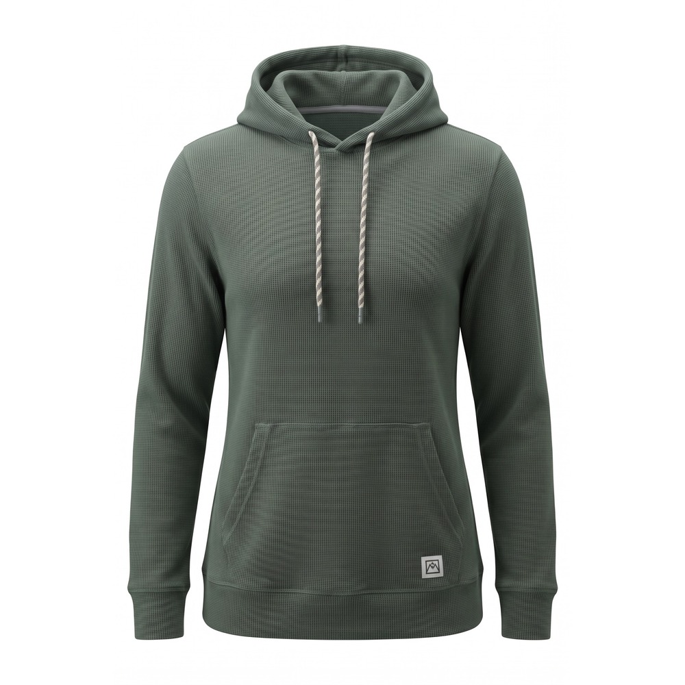 Avalanche Outdoor Supply Co Womens XL Green Waffle Knit Hoodie CAM160R Thermal